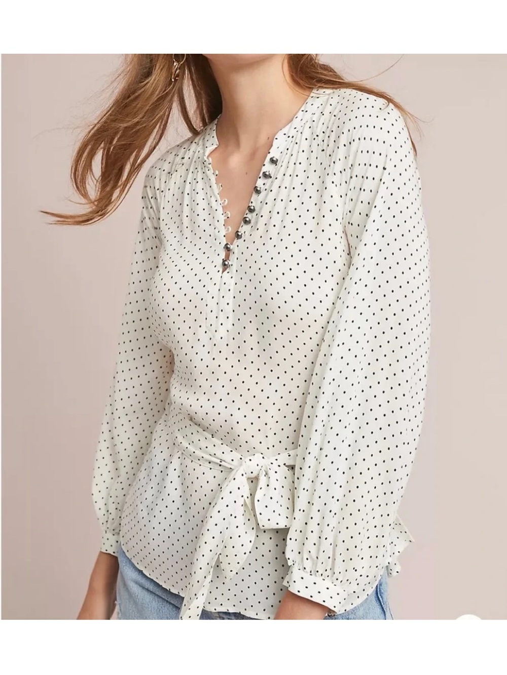 NWT Anthropologie Maeve Polka Dot Top